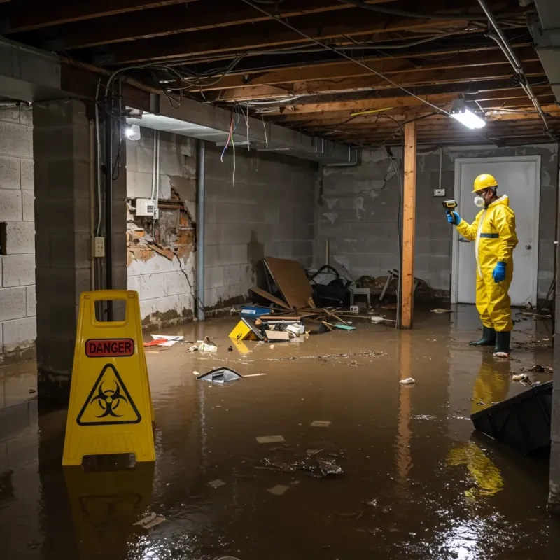 Flooded Basement Electrical Hazard in Munhall, PA Property